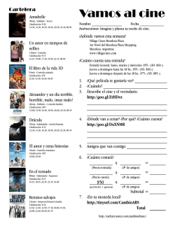 Vamos al cine: Plan dinner and a movie in Spanish - Zachary Jones