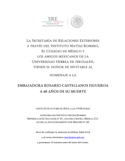 La Secretar&iacute;a de Relaciones Exteriores a trav&eacute;s del Instituto Mat&iacute;as