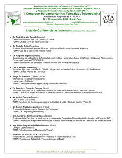 Conferencistas - Asociaci&oacute;n Iberoamericana de Telesalud y