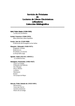 Servicio de Pr&eacute;stamo Servicio de Pr&eacute;stamo de Lectores de Libros