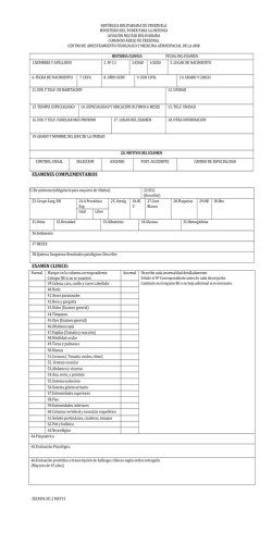 Formatos Examen Medico para Control Anual - Aviaci&oacute;n Militar