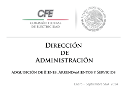 Estad&iacute;sticas generales de adquisiciones a septiembre 2014 - CFE