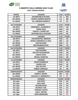 II ABIERTO VALLE ARRIBA GOLF CLUB