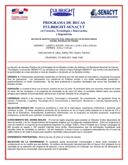 PROGRAMA DE BECAS FULBRIGHT-SENACYT