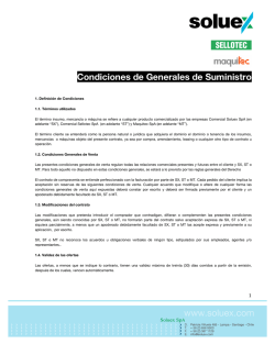 Condiciones Generales de Venta