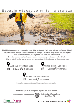 Espacio educativo en la naturaleza C h a r l a s i n f o r m a t i v a s