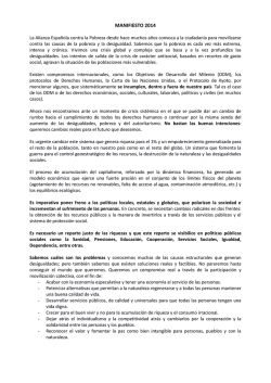 Manifiesto 2014 FINAL - Puente de Esperanza