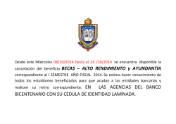cancelaci&oacute;n del beneficio BECAS &ndash; ALTO RENDIMIENTO y - Unefa