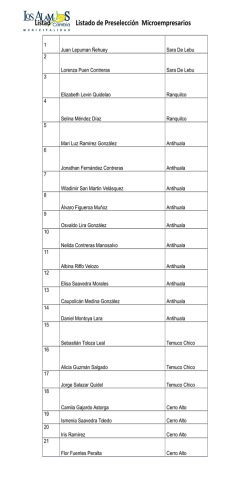 Listado Concurso Municipal - Municipalidad de Los Alamos