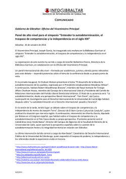 141016 C555 Panel de alto nivel para el simposio - Bienvenido a