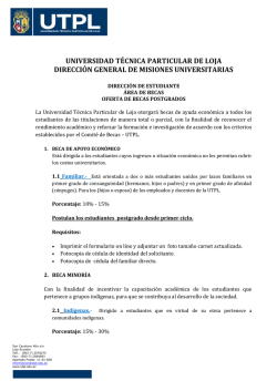 universidad t&eacute;cnica particular de loja direcci&oacute;n - Becas UTPL