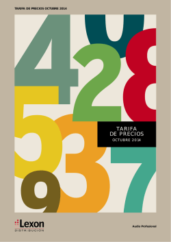 Lexon :: Tarifa de Precios Octubre 2014 - INCA MUSIC incamusic.es
