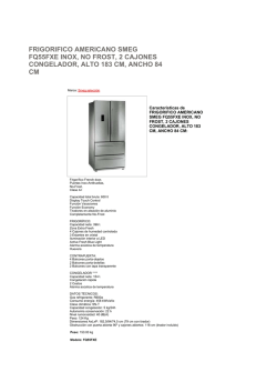 frigorifico americano smeg fq55fxe inox, no frost, 2 cajones