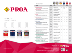 Carta de color Esmaltes - Pinturas PROA