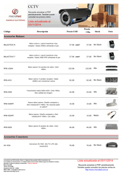 Lista actualizada al: 07/10/2014 Accesorios Balunes - Microfast SRL