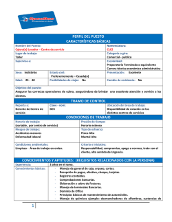 perfil del puesto caracter&iacute;sticas b&aacute;sicas tramo de control - Speedee
