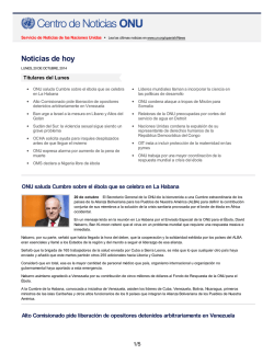 comunicado - Organizaci&oacute;n de Naciones Unidas