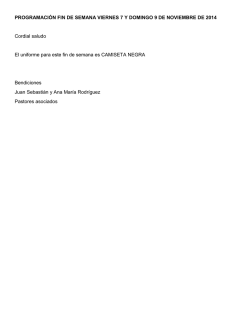 PROGRAMACI&Oacute;N VIERNES 31 DE OCTUBRE Y - Avivamiento