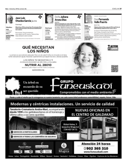 QU&Eacute; NECESITAN LOS NI&Ntilde;OS - Deia