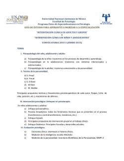 Gu&iacute;a de estudio Intervenci&oacute;n Cl&iacute;nica en Ni&ntilde;os y Adolescentes 2015