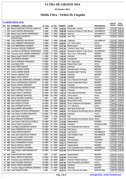 Medio Ultra - Orden De Llegada - YouEvent