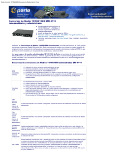 Media Converter 10/100/1000 | Conversor de Medios Admin | Perle