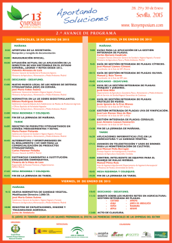 Sevilla, 2015 - Symposium Nacional de Sanidad Vegetal