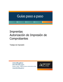 Imprentas Autorizaci&oacute;n de Impresi&oacute;n de Comprobantes