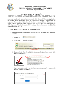 Manual de la aplicaci&oacute;n Certificaciones Anuales - Oficina del