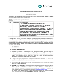 COMPULSA ABREVIADA N &ordm; 003/ 2014 - Gobierno de la Provincia