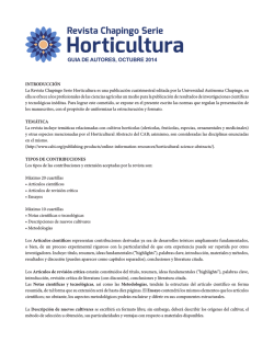 guia de autores, octubre 2014 - Universidad Aut&oacute;noma Chapingo