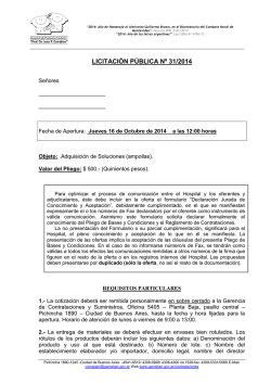 contrataci&oacute;n directa de emergencia n&ordm; 498/02 - Hospital de Pediatr&iacute;a