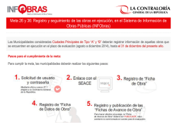 Presentaci&oacute;n de la meta INFObras