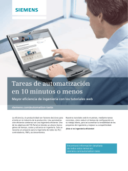 Tareas de automatizaci&oacute;n en 10 minutos o menos Mayor - Siemens