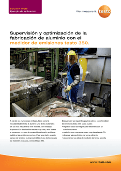 Testo 350 en la fabricaci&oacute;n de aluminio