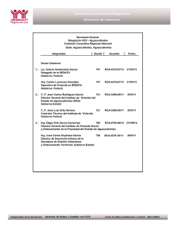 Integrantes Sesi&oacute;n Acuerdo Fecha Sector Gobierno 1 - Infonavit