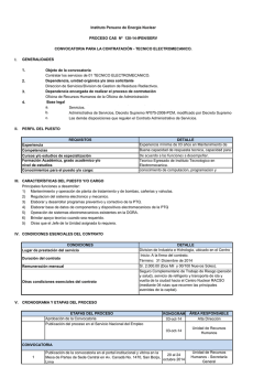 De acuerdo a las funciones a desempe&ntilde;ar. - Instituto Peruano de