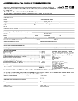 acuerdo de licencias para espacios de exhibici&oacute;n y patrocinio - Isaca