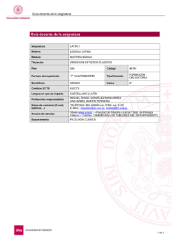 Gu&iacute;a docente de la asignatura - Universidad de Valladolid