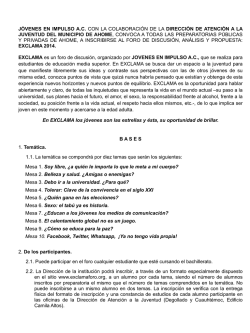 Descarga la Convocatoria