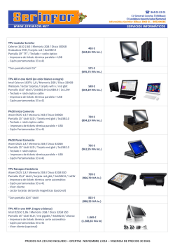 TPV PRECIOS GENERAL nuevo - Serinfor