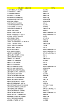 LISTADO DE NI&Ntilde;OS ADMITIDOS (San Roque)