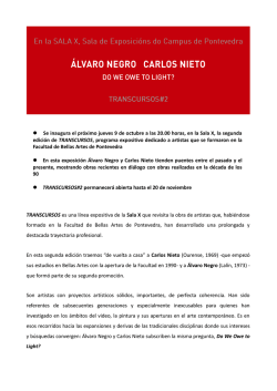 Se inaugura el pr&oacute;ximo jueves 9 de octubre a las 20.00 horas, en la