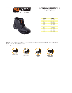 Botin Powertek Power 2 negro PU p-acero