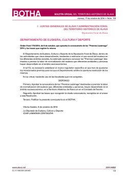 botha 118/2014 - Diputaci&oacute;n Foral de &Aacute;lava