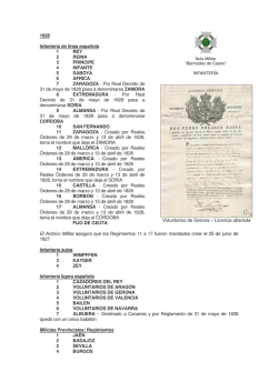 1828 Infanter&iacute;a de l&iacute;nea espa&ntilde;ola 1 REY 2 REINA - aulamilitar.com
