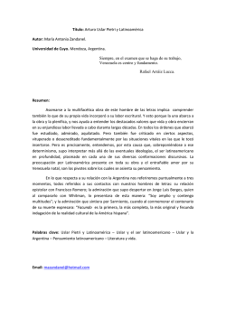 Arturo Uslar Pietri y Latinoam&eacute;rica - Universidad Metropolitana de