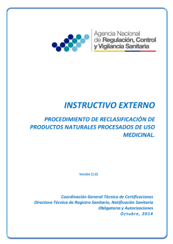 INSTRUCTIVO EXTERNO - Agencia Nacional de Regulaci&oacute;n