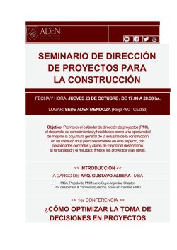 seminario de direcci&oacute;n de proyectos para la - PMI Nuevo Cuyo