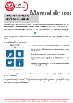 Manual uso APP Antares - TCM-UGT